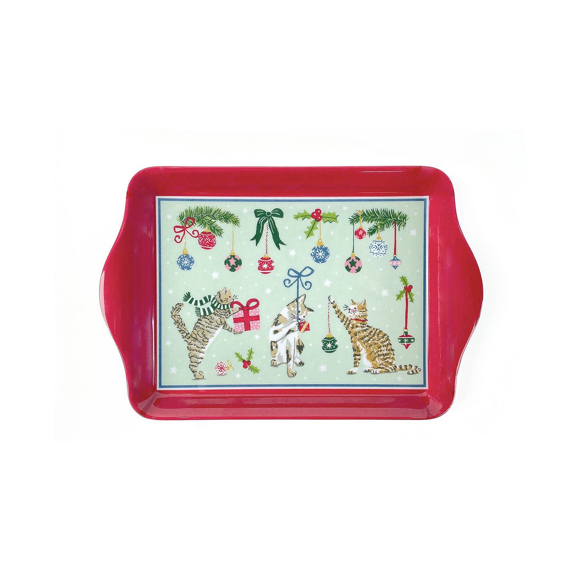 Christmas Cats Scatter Tray in Seafoam - Tray - Ulster Weavers