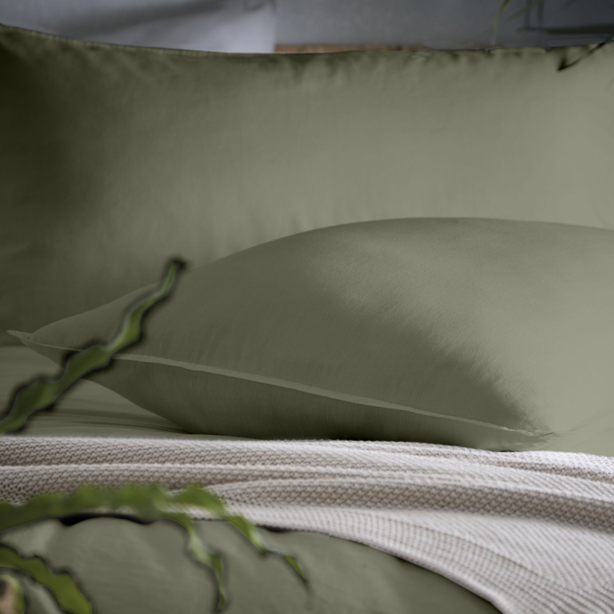 Cassia Duvet Cover Set by Appletree Loft in Khaki - Duvet Cover Set - Appletree Loft