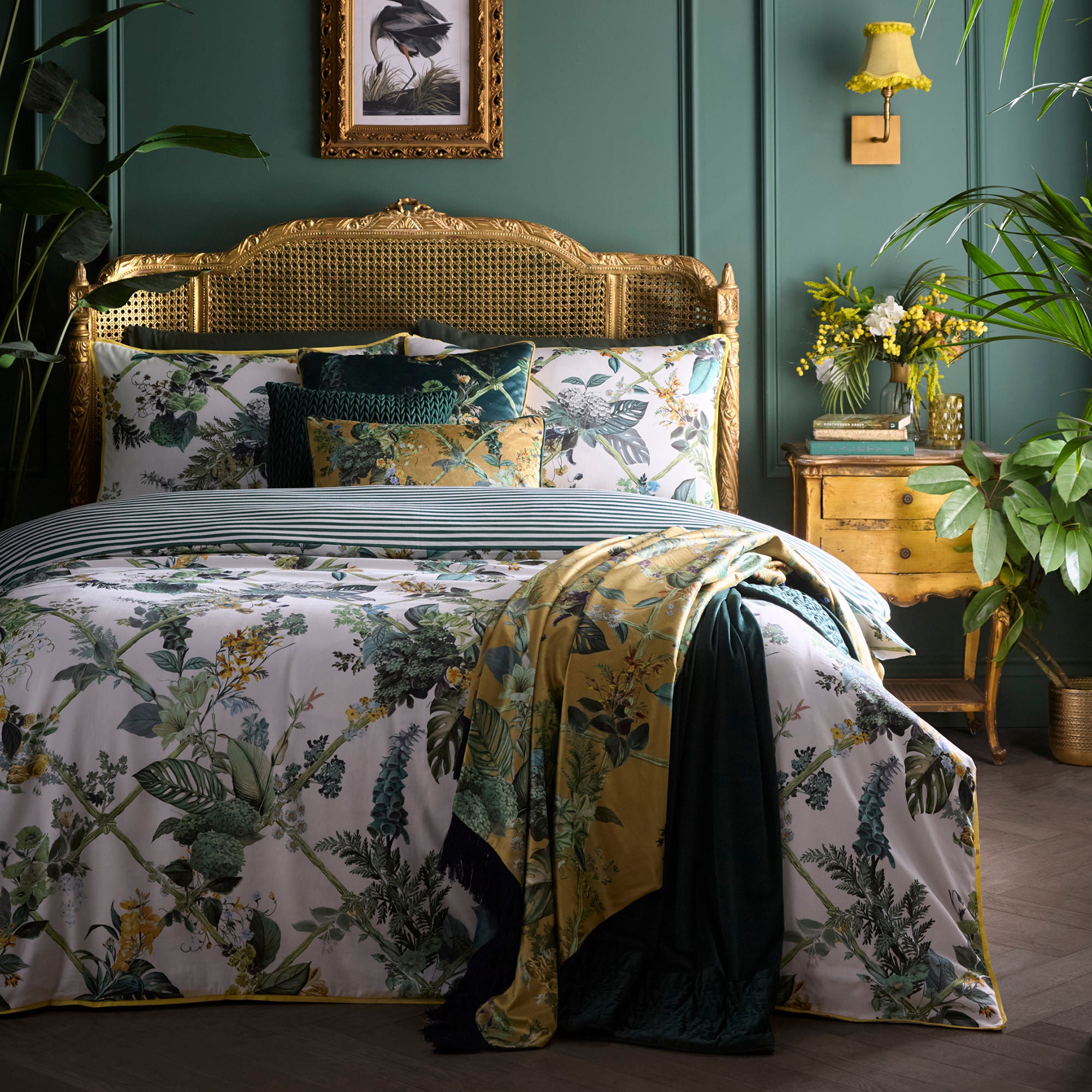 Cotswold Fantasia Duvet Cover Set in Green - Duvet Cover Set - Laurence Llewelyn-Bowen
