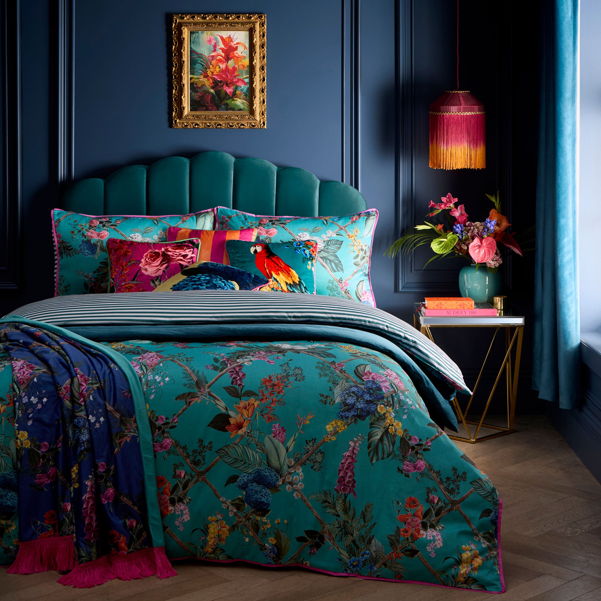 Cotswold Fantasia Duvet Cover Set by Laurence Llewelyn-Bowen in Teal