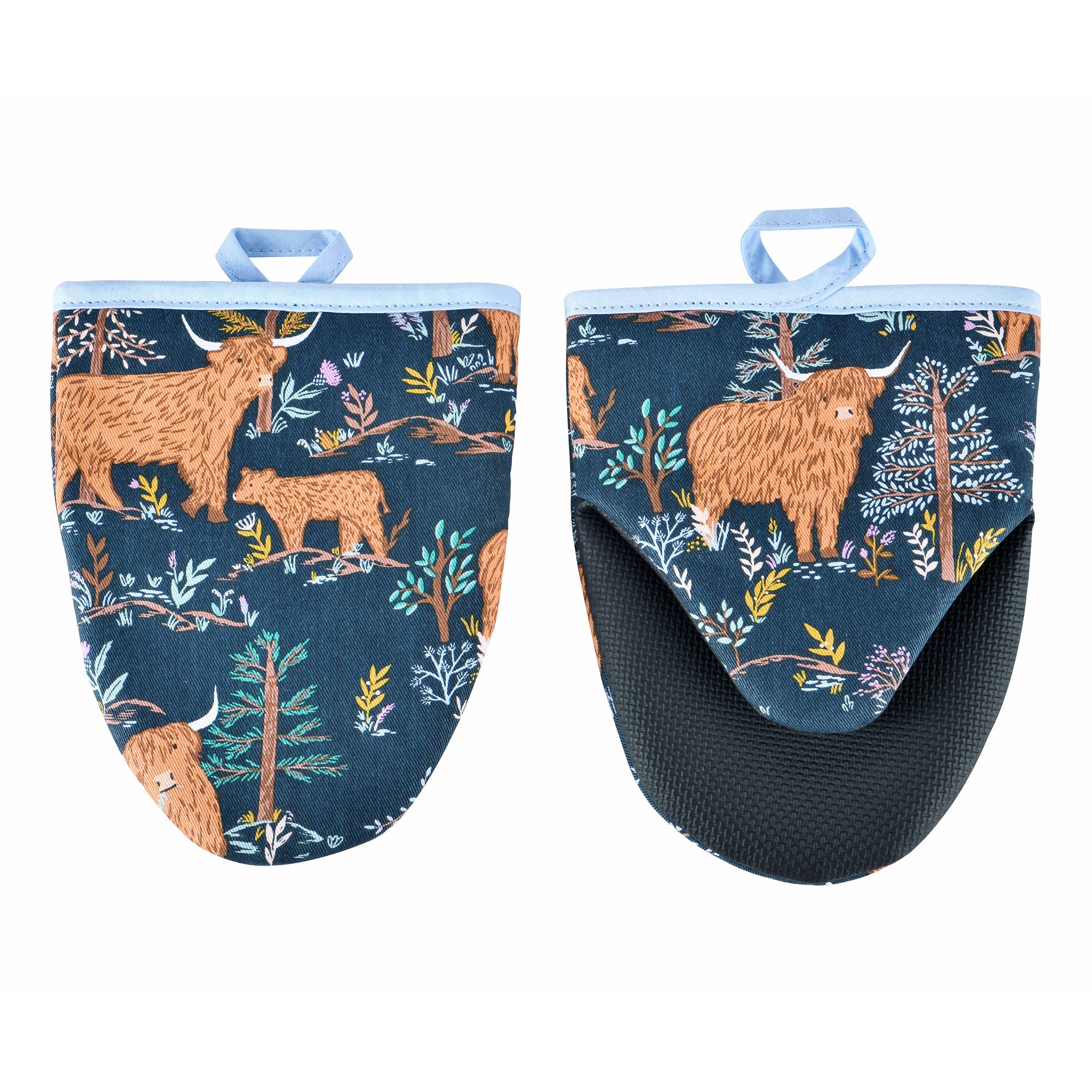 Ulster Weavers Connie the Cow Microwave Mitts - Pair One Size in Navy - Micro Mitts - Ulster Weavers