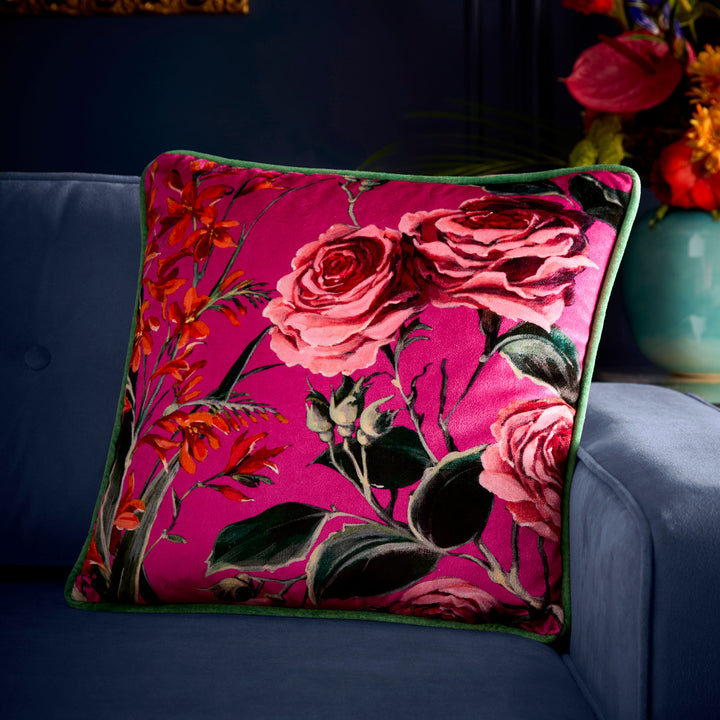 Cotswold Fantasia Dawn Cushion by Laurence Llewelyn-Bowen in Pink 43 x 43cm