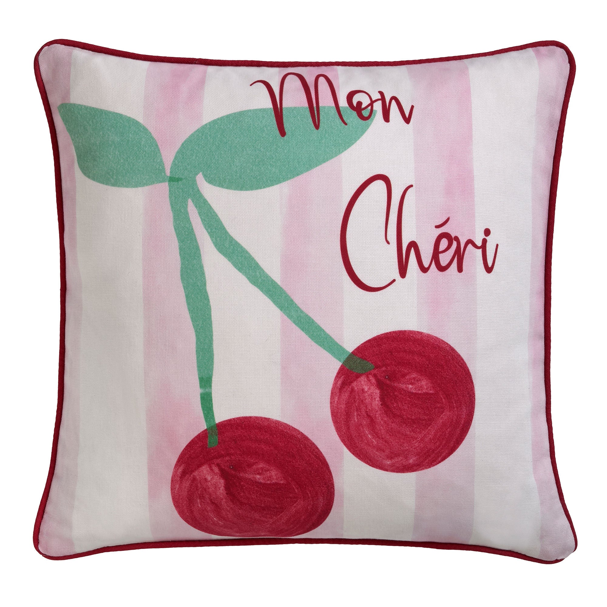 Cherry Cushion by Fusion in Pink 43 x 43cm - Cushion - Fusion