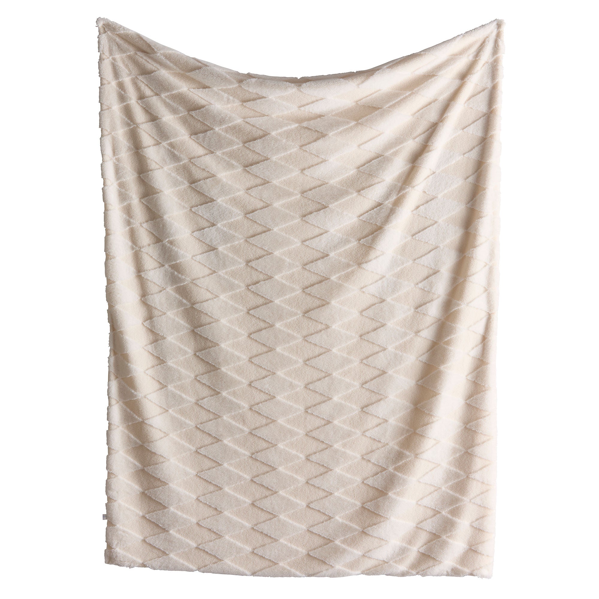 Cosy Diamond Throw in Natural 150 x 200cm
