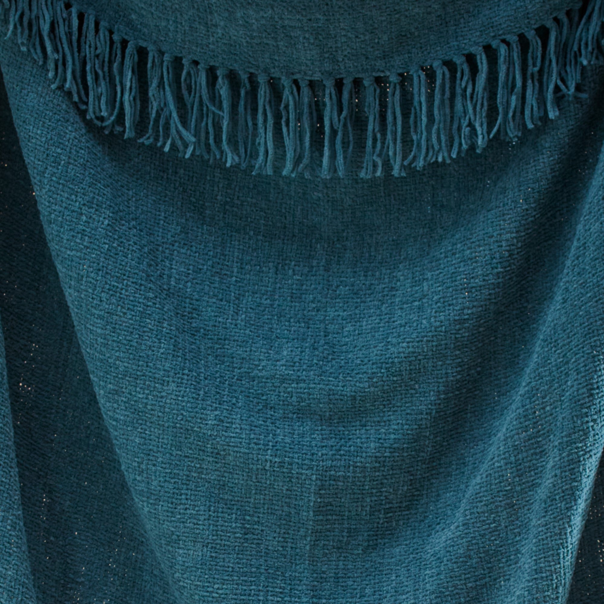 Chenille Throw by Appletree Loft in Teal 130 x 180cm - Throw - Appletree Loft