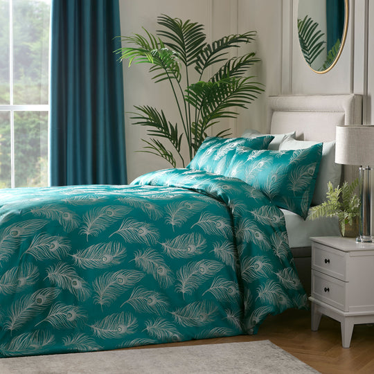 Dandy Duvet Cover Set in Teal