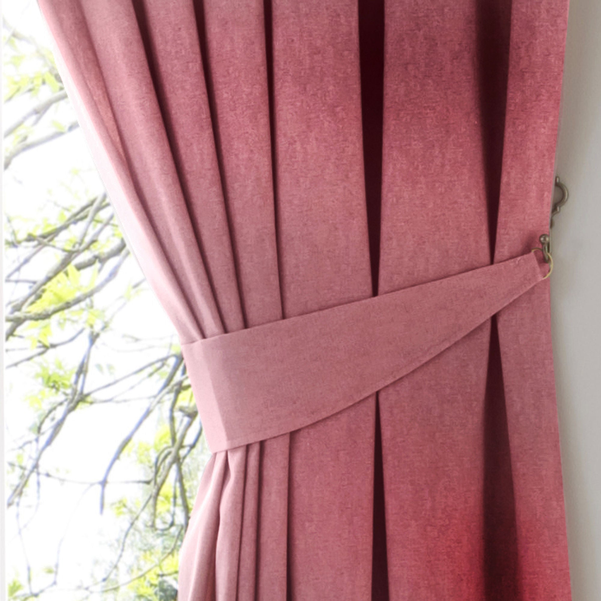 Dijon Pair Of Curtain Tiebacks by Fusion in Blush 26