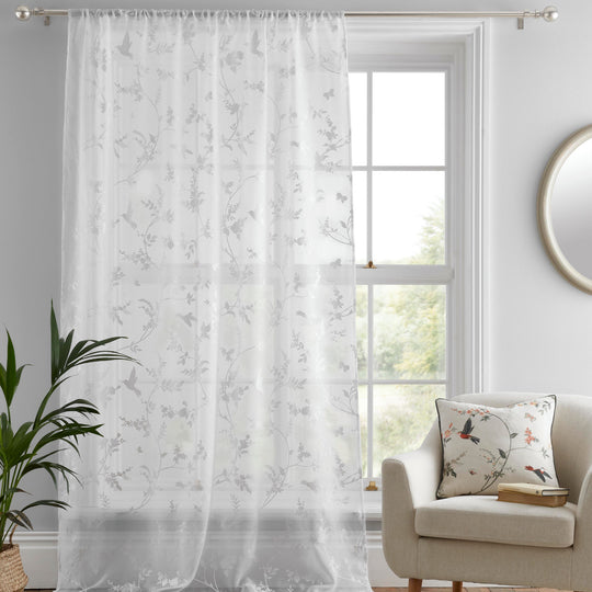 Darnley Voile Panel in White