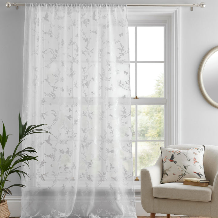 Darnley Voile Panel by Dreams & Drapes in White - Voile Panel - Dreams & Drapes Curtains