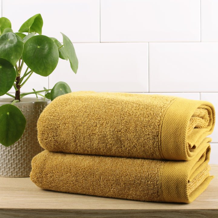 Abode Eco Hand Towel (2 pack) by Drift Home in Ochre 50 x 90cm - Hand Towel (2 pack) - Drift Home