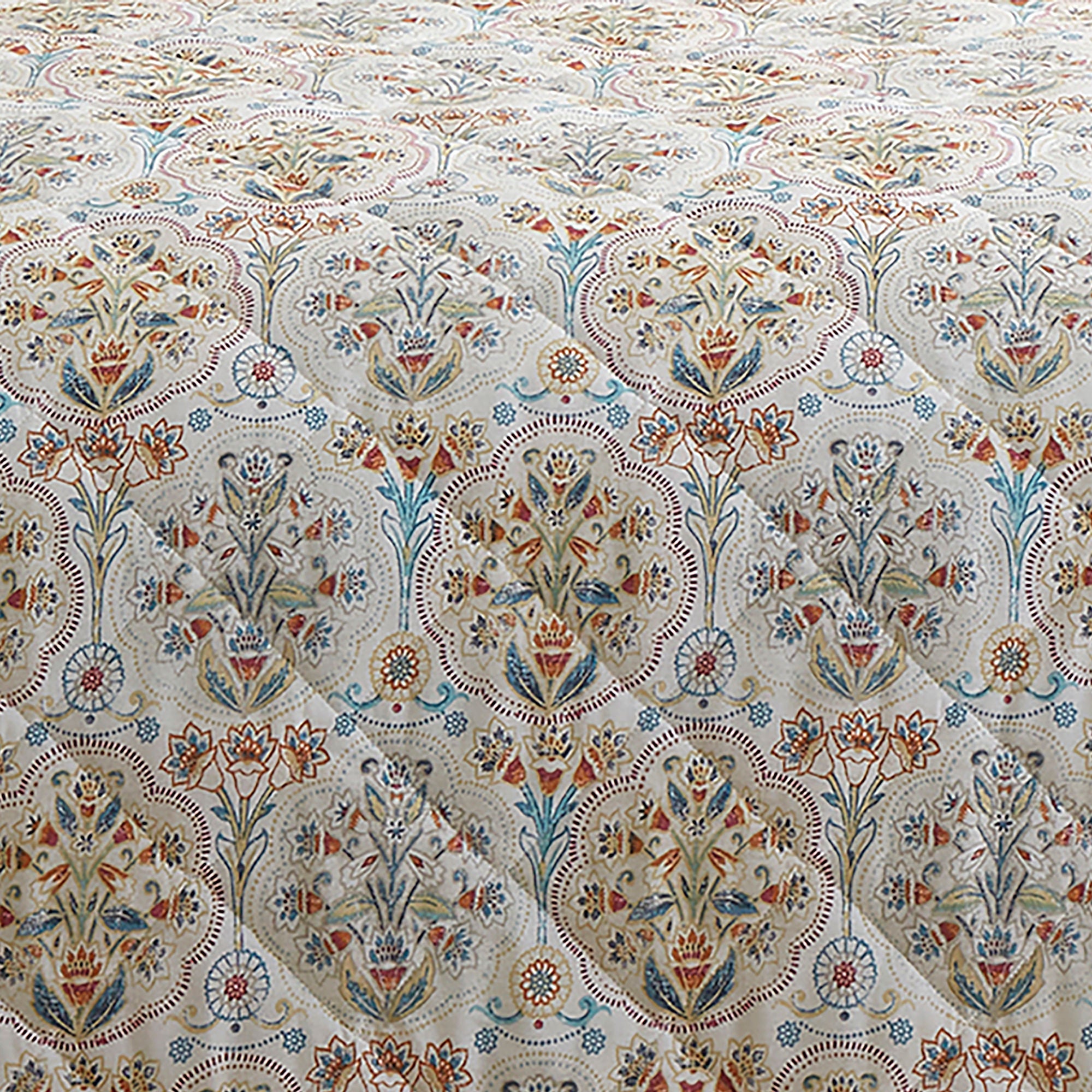 Edena Decorative Floral Bedspread in Natural 200cm X 230cm - Bedspread - Dreams & Drapes