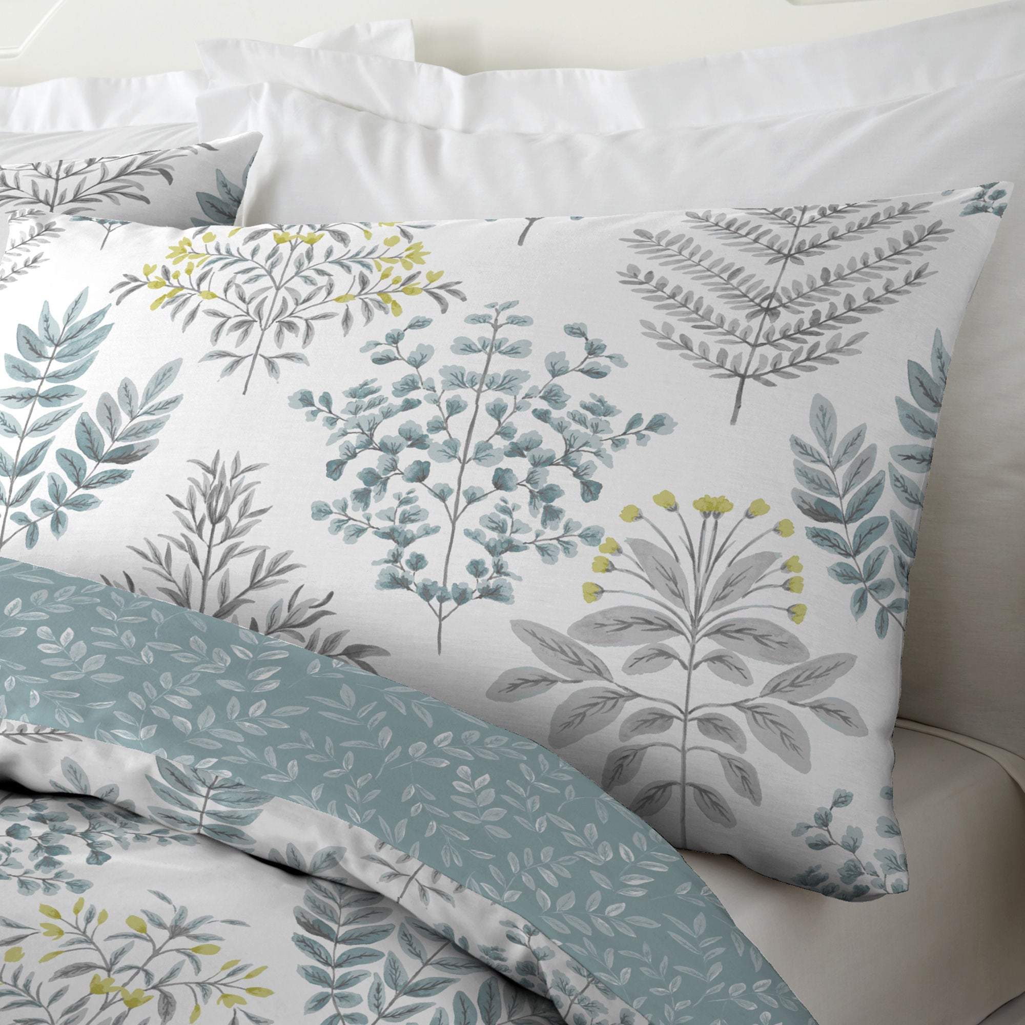 Emily Duvet Cover Set by Dreams & Drapes in Duck Egg - Duvet Cover Set - Dreams & Drapes