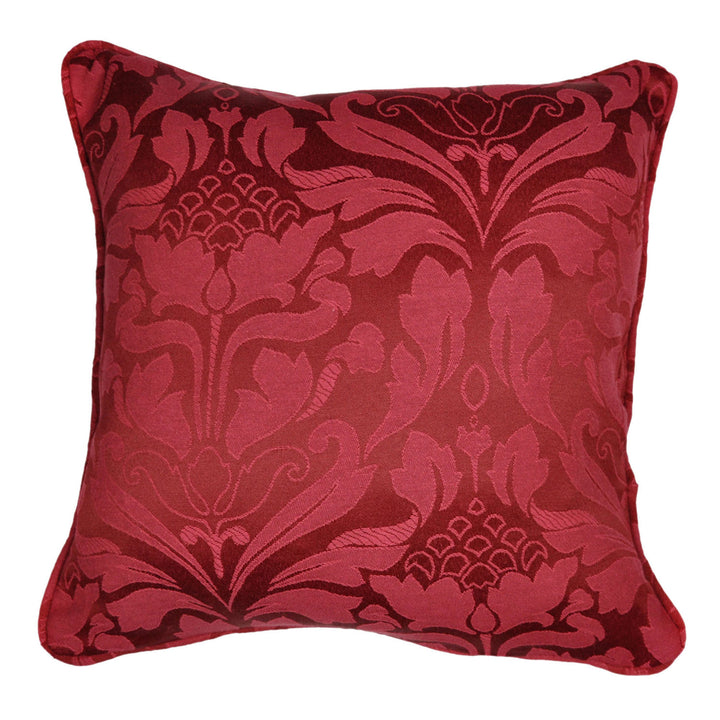 Eastbourne Cushion by Dreams & Drapes Woven in Burgundy 43 x 43cm - Cushion - Dreams & Drapes Woven