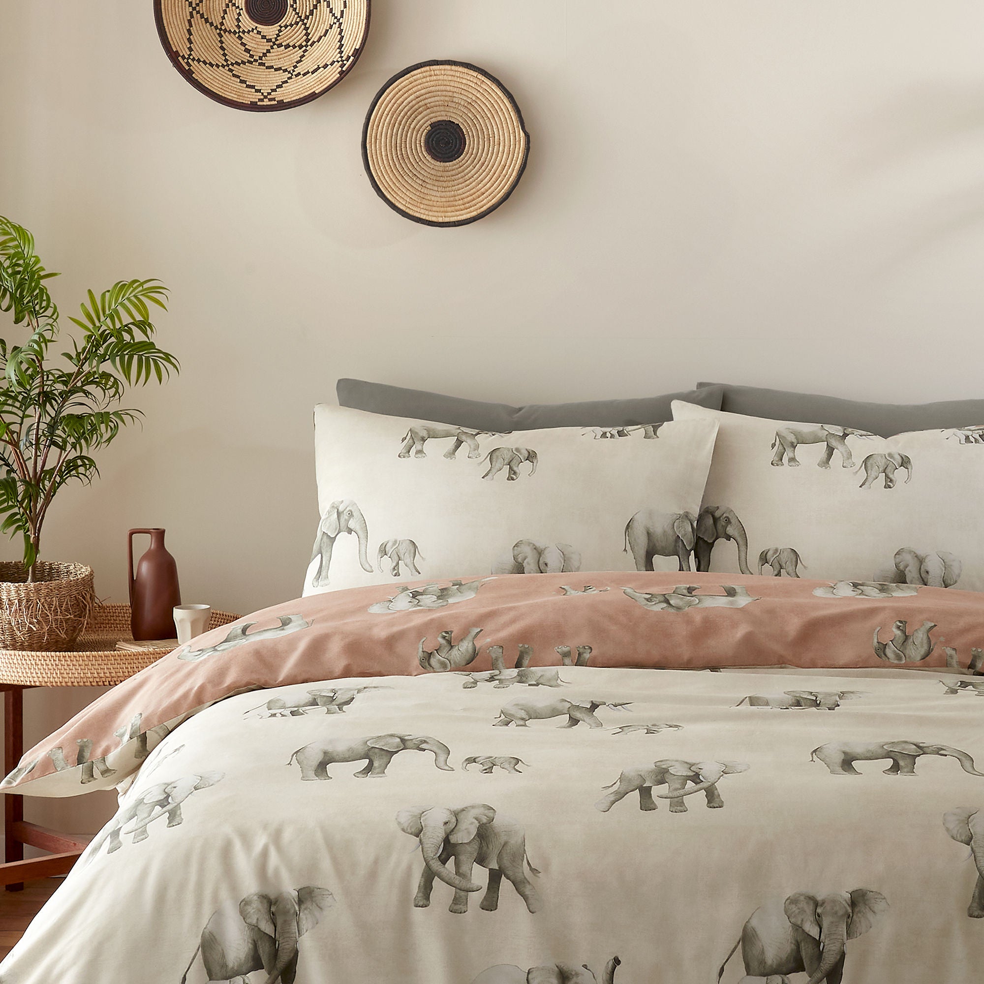 Ella the Elephant Duvet Cover Set by Fusion in Natural - Duvet Cover Set - Fusion