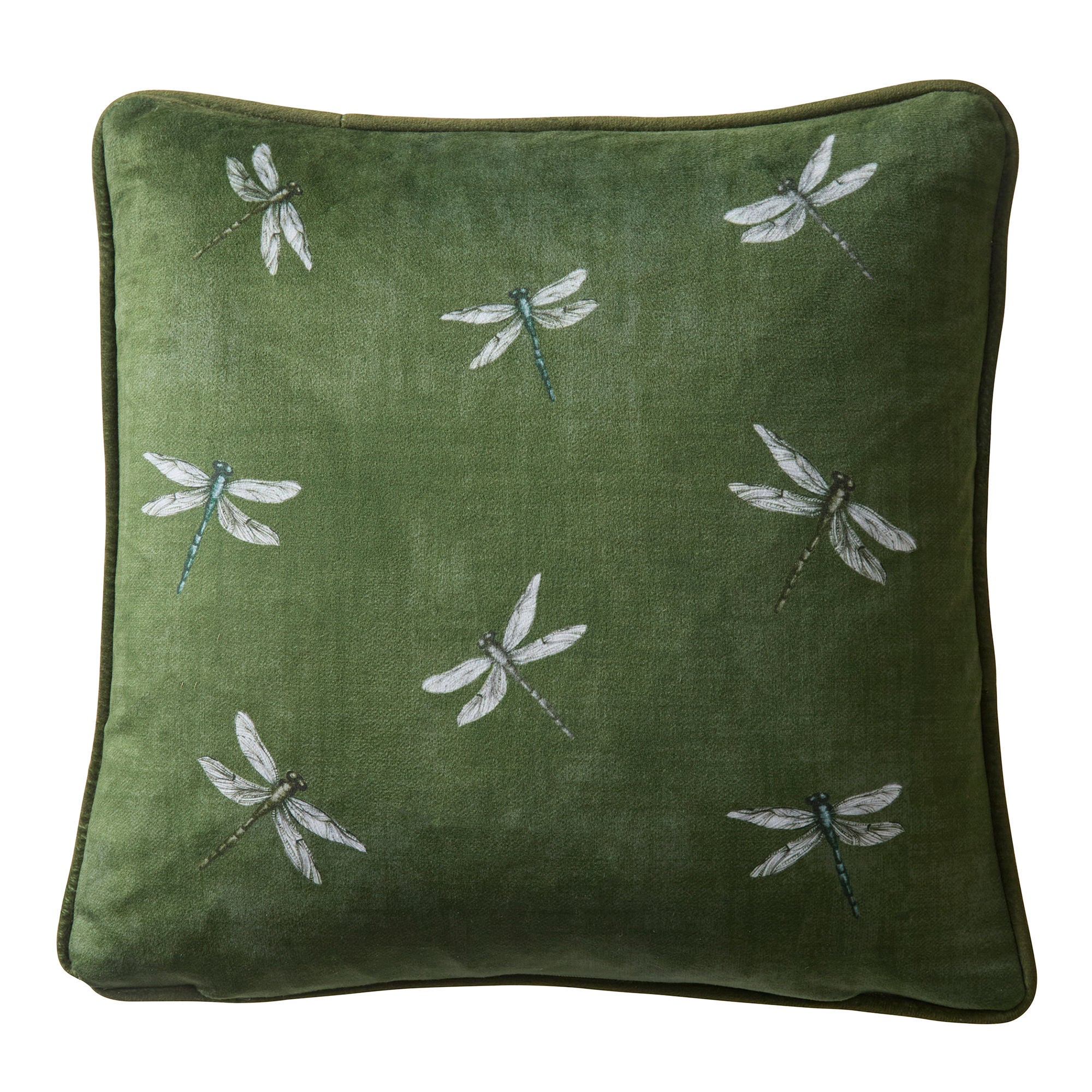 Fiorella Cushion by Appletree Heritage in Olive 43 x 43cm - Cushion - Appletree Heritage