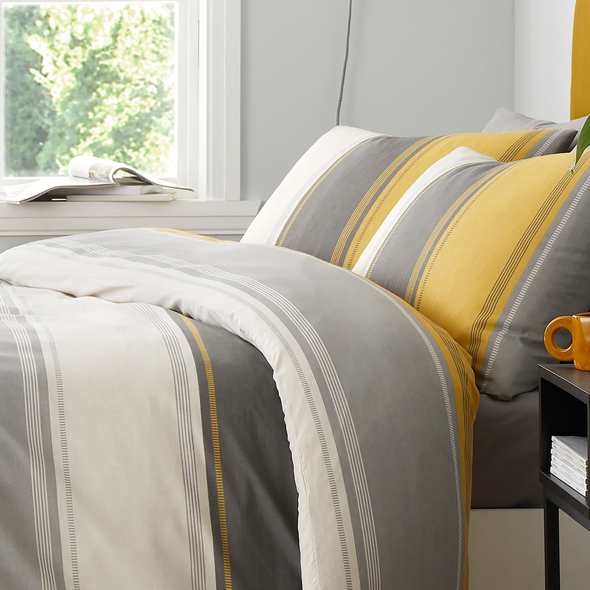Betley Duvet Cover Set in Ochre - Duvet Cover Set - Fusion