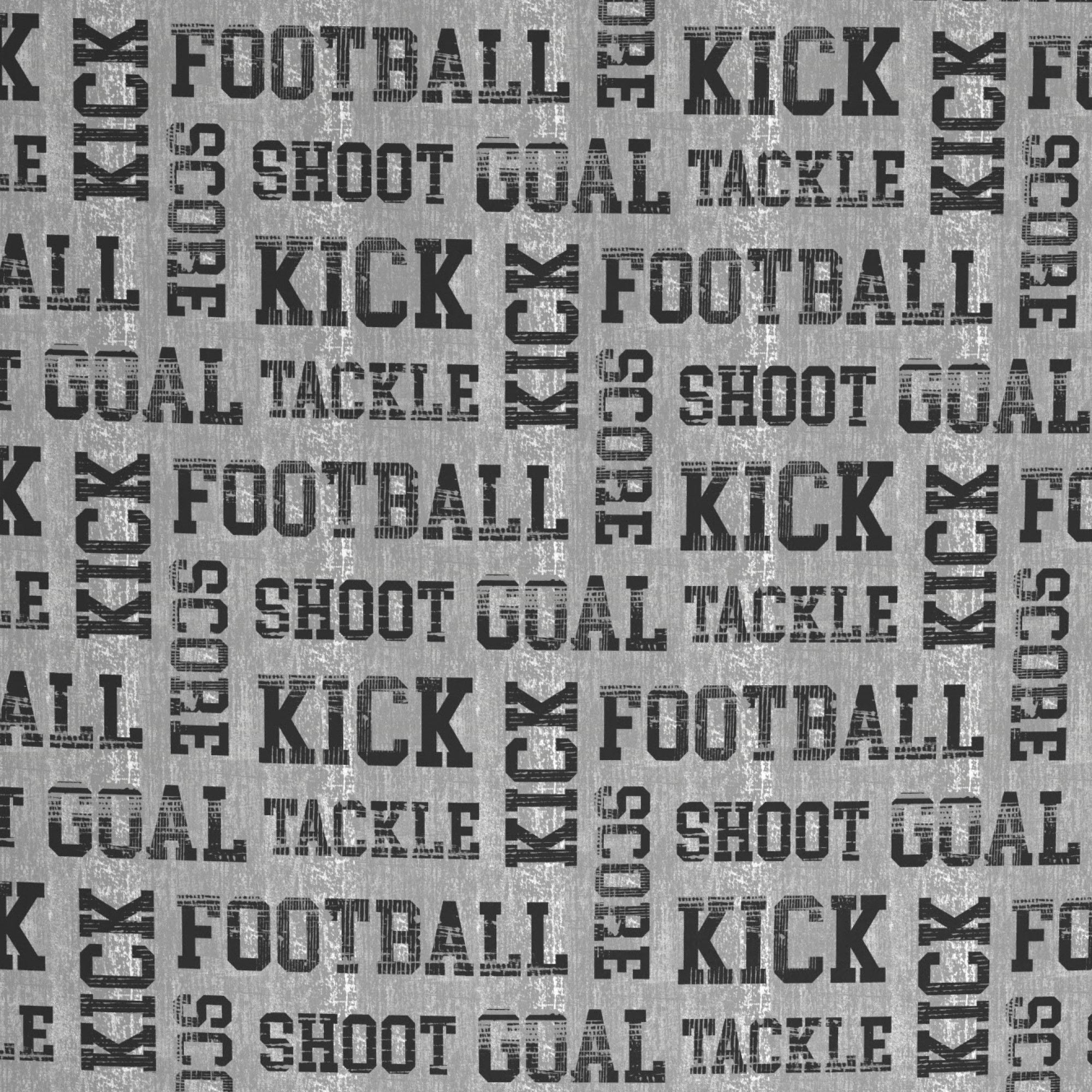 Football 25cm Fitted Bed Sheet by Bedlam in Grey - 25cm Fitted Bed Sheet - Bedlam