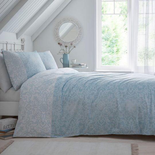 Frampton Duvet Cover Set in Blue