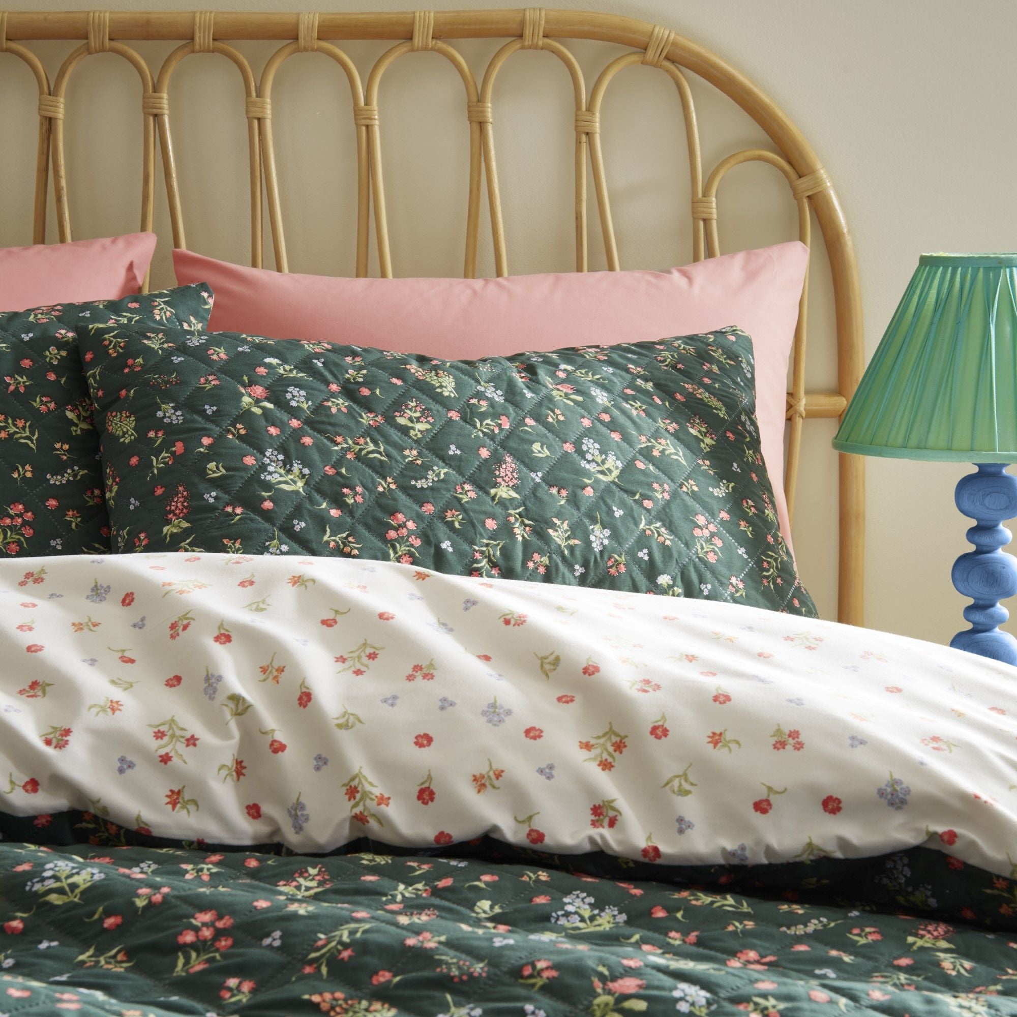 Nelly Duvet Cover Set in Green - Duvet Cover Set - Fusion