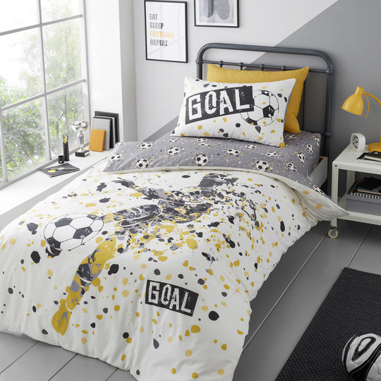 Goal Duvet Cover Set in Gold