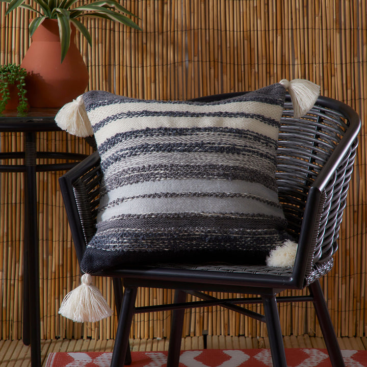 Grayson Outdoor Cushion by Drift Home in Black 43 x 43cm - Cushion - Drift Home