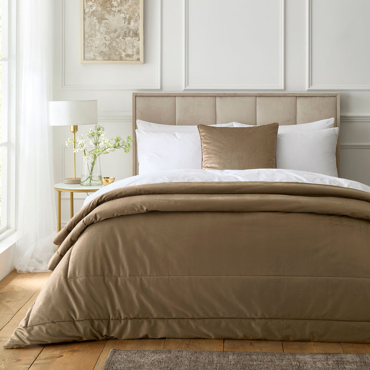 Harlan Bedspread in Taupe 235 x 235cm