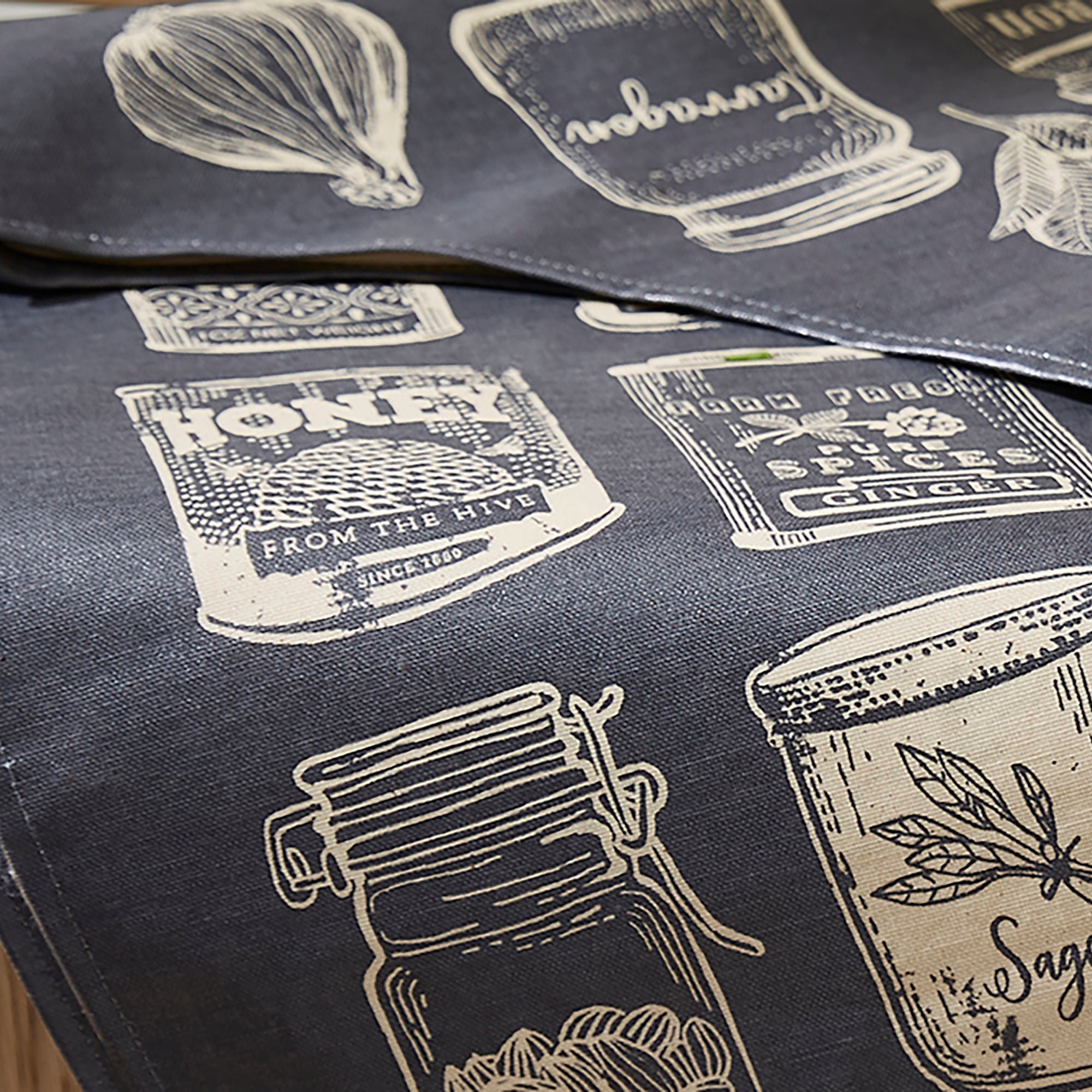 Ulster Weavers Herbs & Spices Apron - PVC/Oilcloth One Size in Grey - Apron - Ulster Weavers