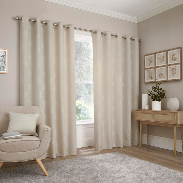 Harvest Pair of Eyelet Curtains by Appletree Loft in Natural - Pair of Eyelet Curtains - Appletree Loft