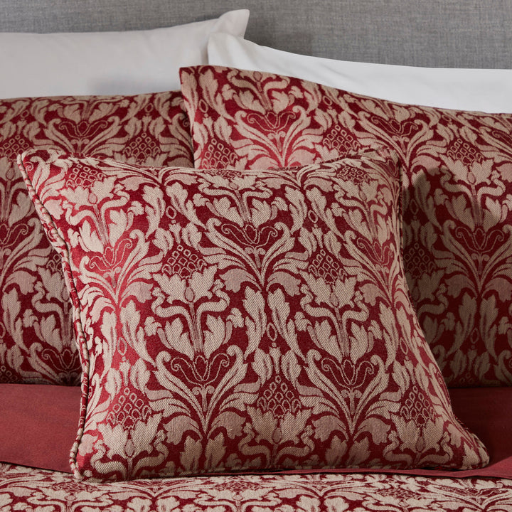 Hawthorne Cushion by Dreams & Drapes Woven in Burgundy 43 x 43cm - Cushion - Dreams & Drapes Woven
