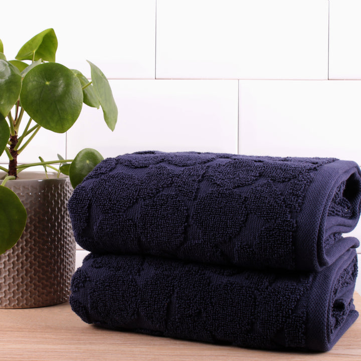 Ingo Hand Towel (2 pack) by Fusion Bathroom in Navy 50 x 90cm - Hand Towel (2 pack) - Fusion Bathroom