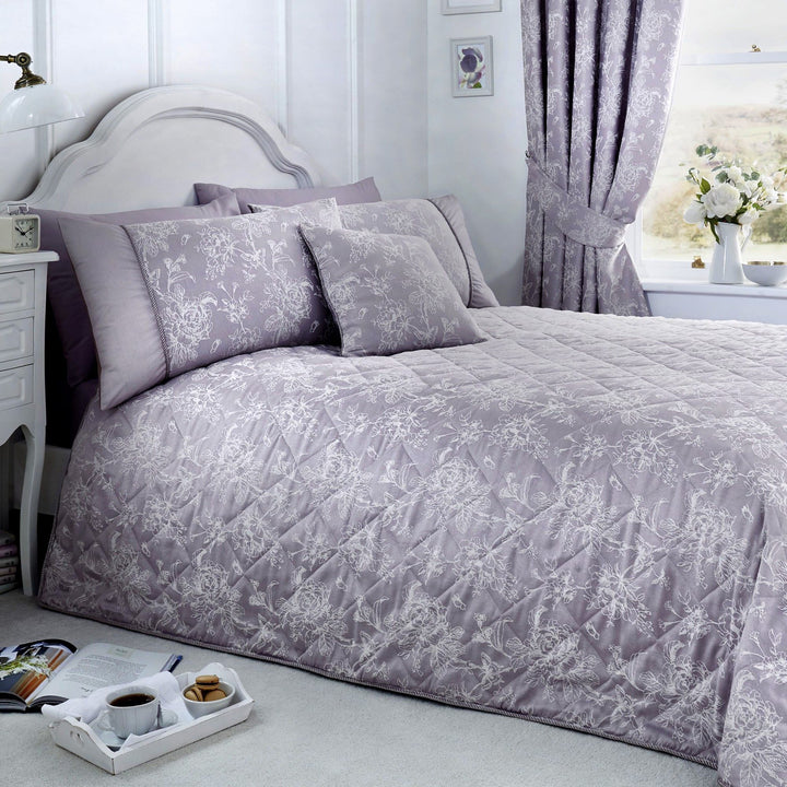Jasmine Bedspread by Dreams & Drapes Woven in Lavender 240x220cm - Bedspread - Dreams & Drapes Woven
