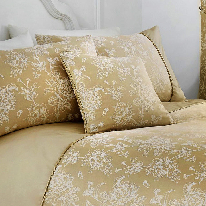 Jasmine Cushion by Dreams & Drapes Woven in Champagne 43 x 43cm - Cushion - Dreams & Drapes Woven