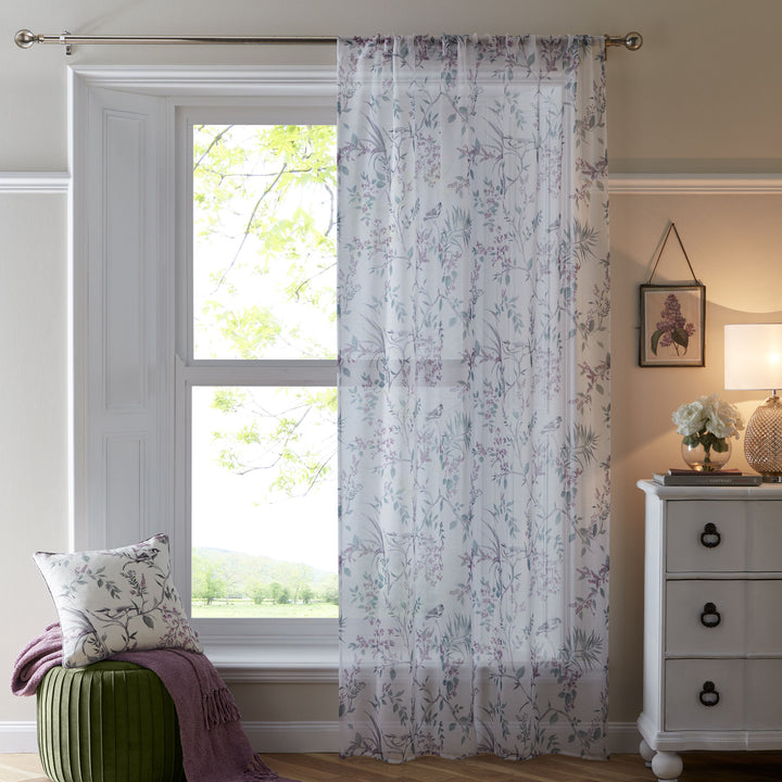 Jazmine Voile Panel by Dreams & Drapes in Heather - Voile Panel - Dreams & Drapes Curtains