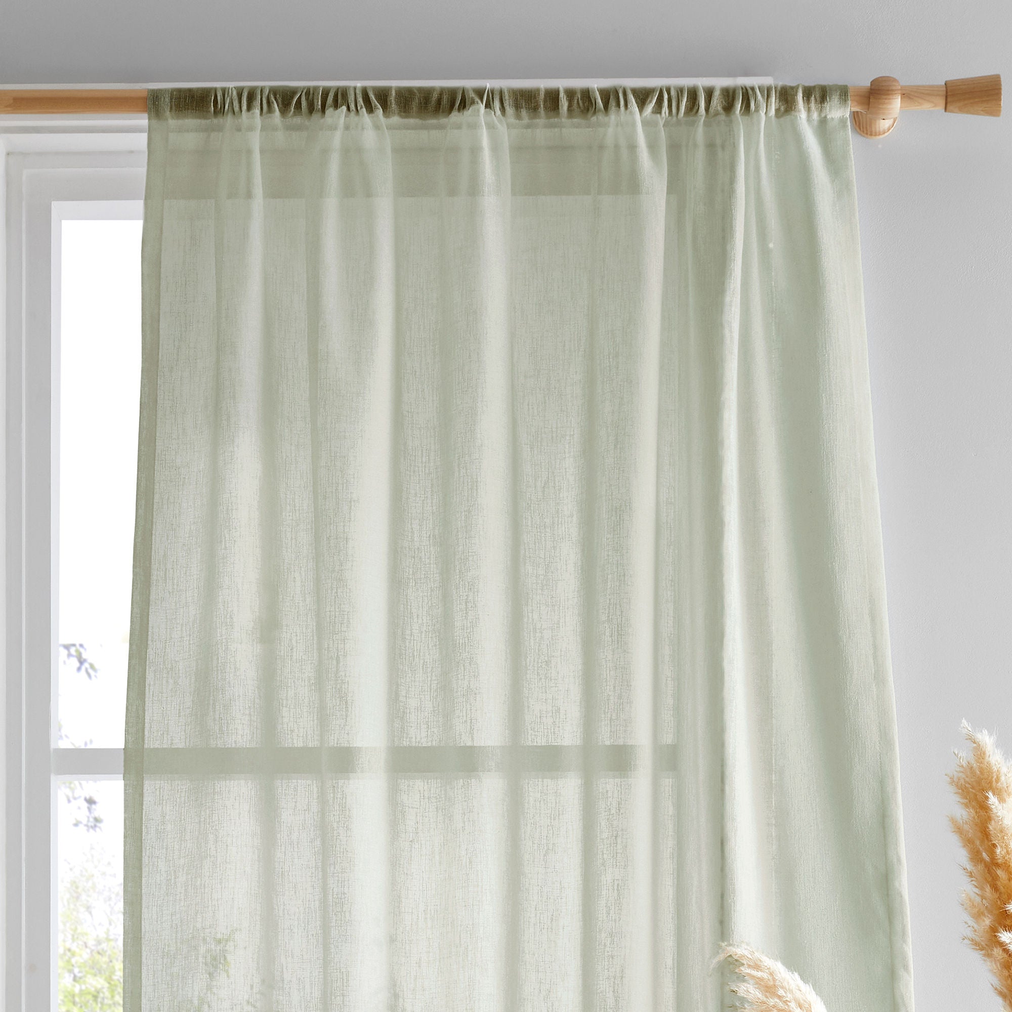 Kayla Voile Panel by Drift Home in Green - Voile Panel - Drift Home