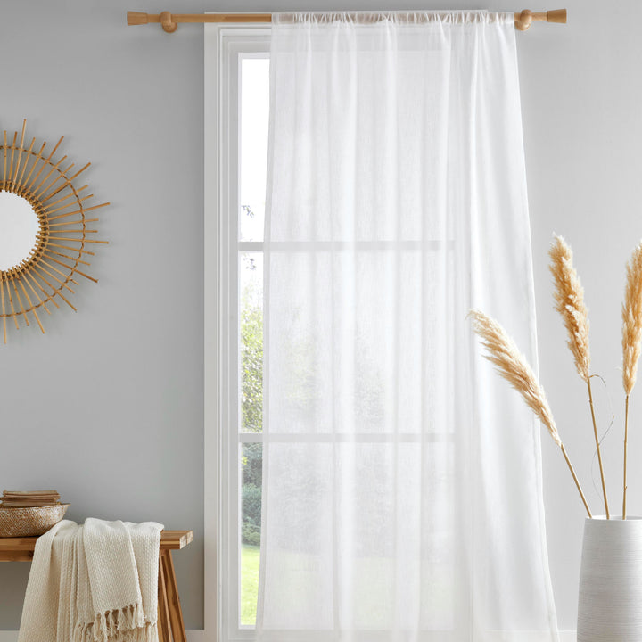 Kayla Voile Panel by Drift Home in White - Voile Panel - Drift Home