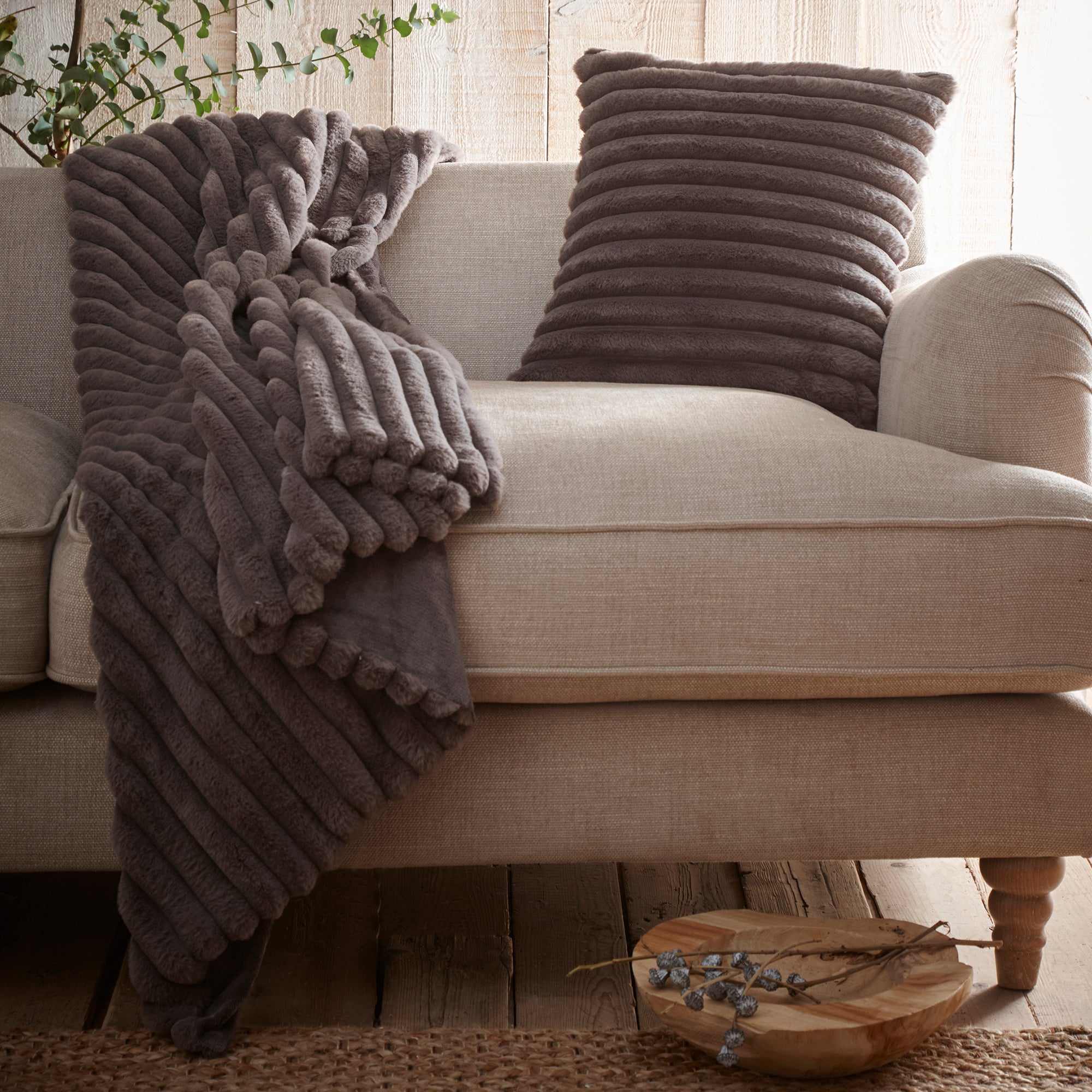Morritz Cushion by Appletree Hygge in Charcoal 43 x 43cm - Cushion - Appletree Hygge