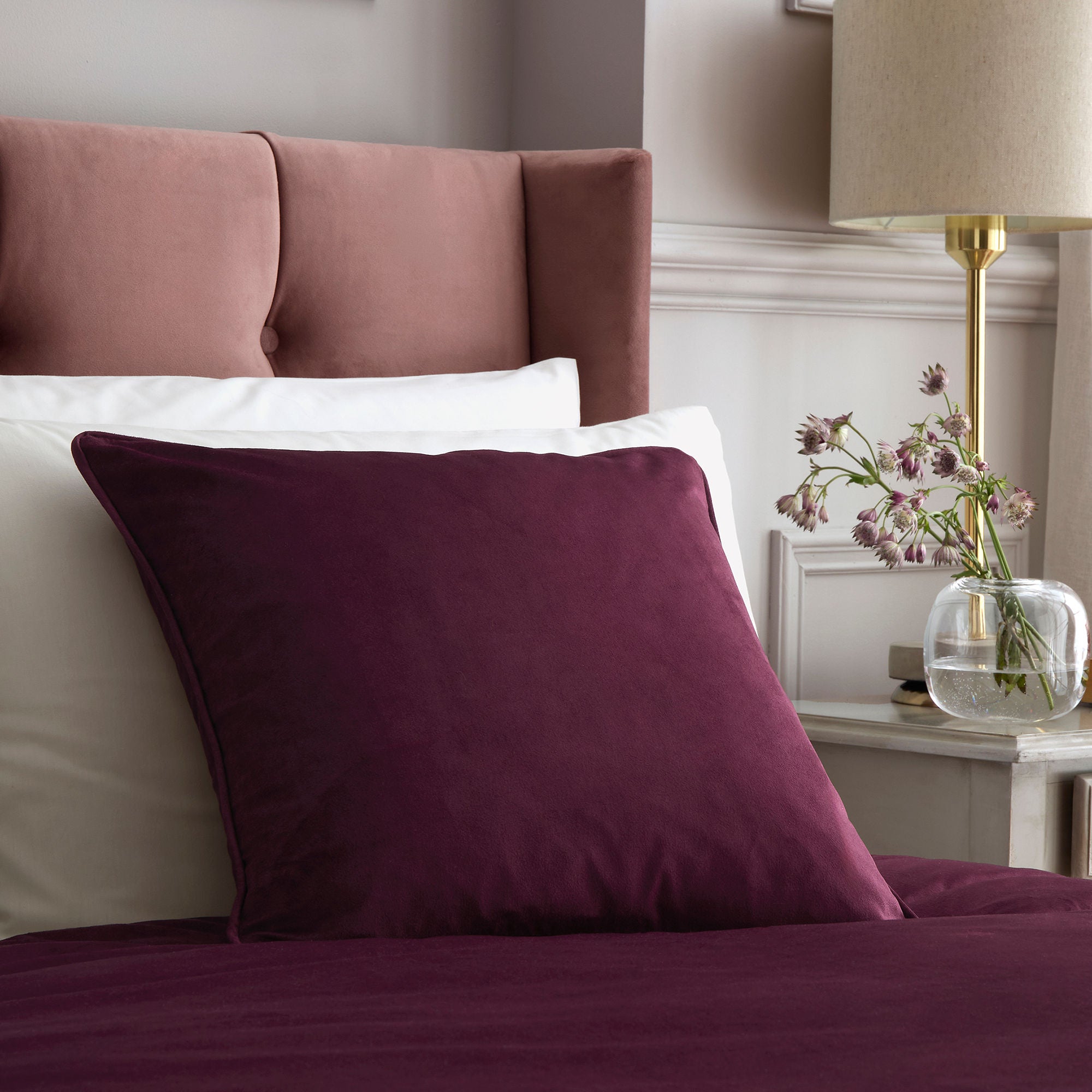 Melanie Cushion in Berry 43 x 43cm