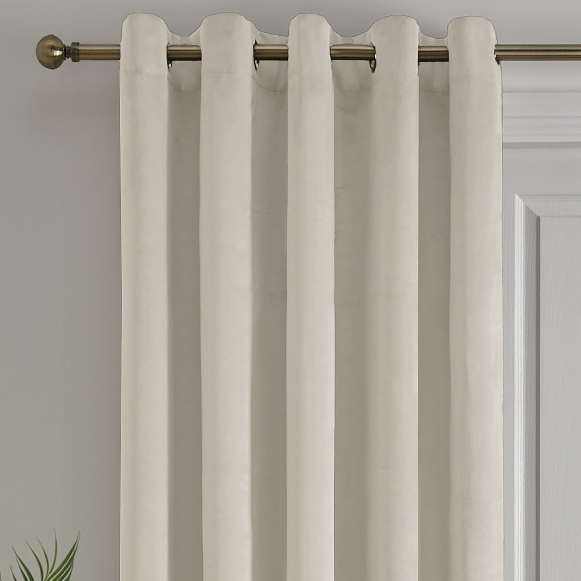 Montrose Eyelet Single Panel Door Curtain in Ivory - Eyelet Single Panel Door Curtain - Laurence Llewelyn-Bowen