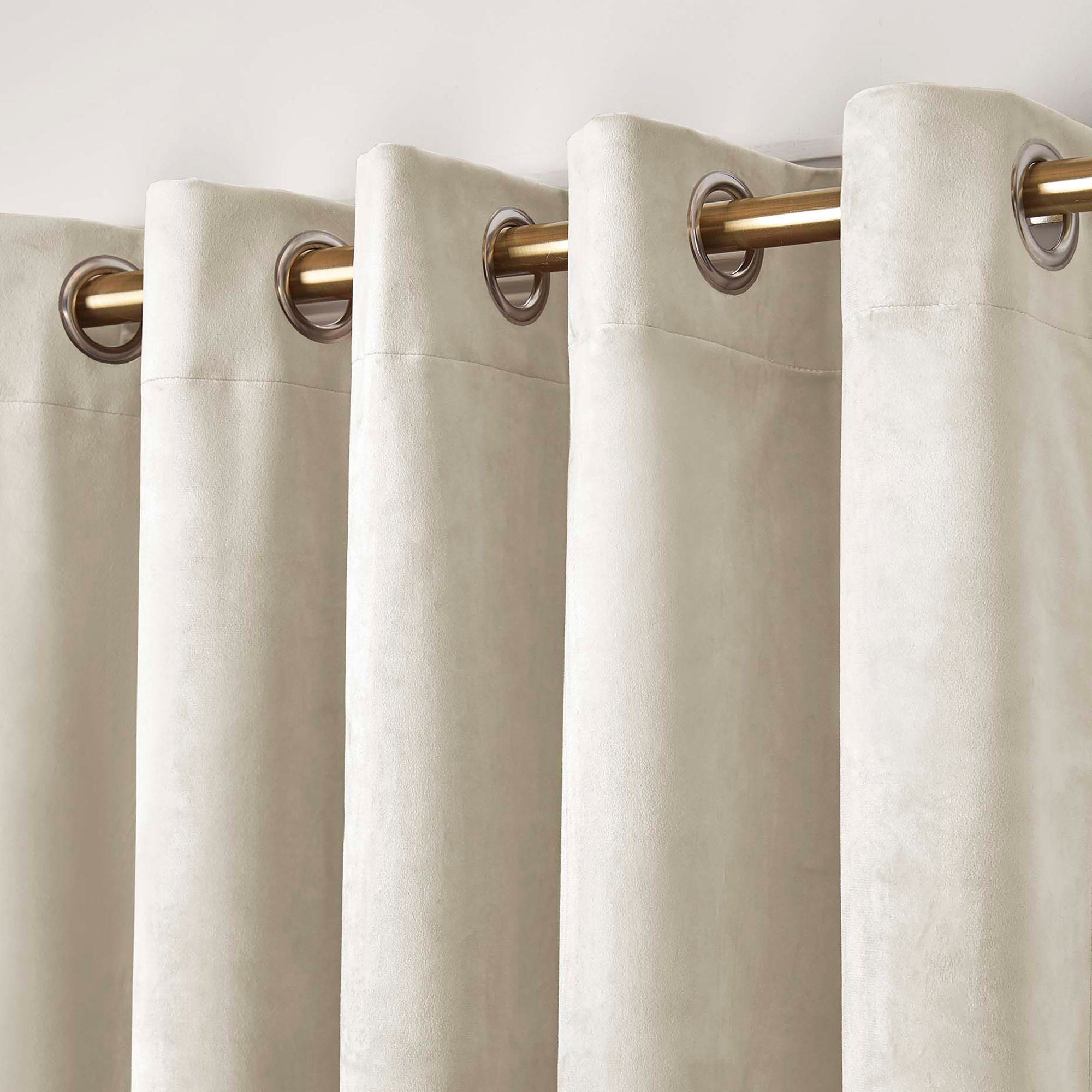 Montrose Pair of Eyelet Curtains by Laurence Llewelyn-Bowen in Ivory - Pair of Eyelet Curtains - Laurence Llewelyn-Bowen