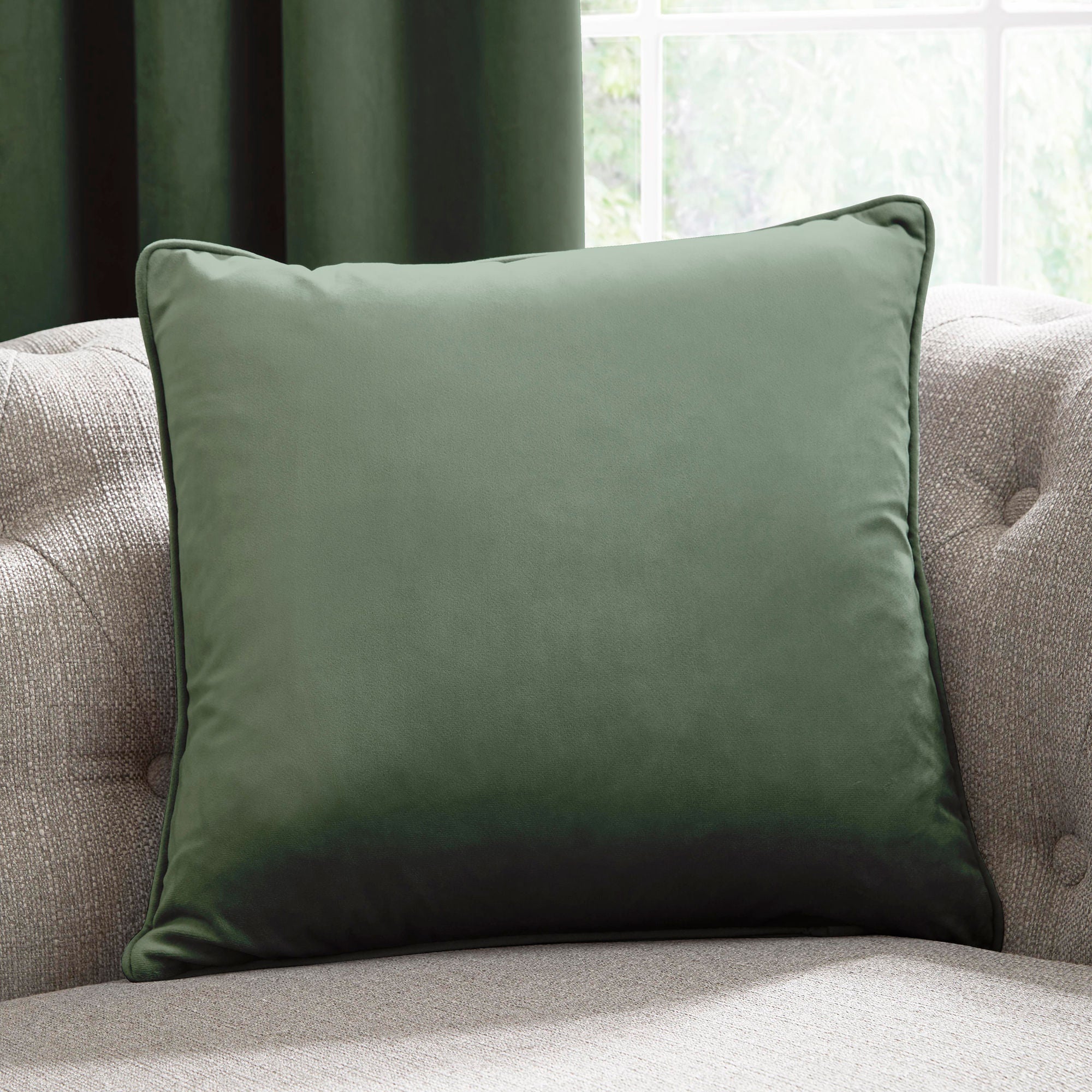 Montrose Cushion by Laurence Llewelyn-Bowen in Bottle Green 43 x 43cm - Cushion - Laurence Llewelyn-Bowen