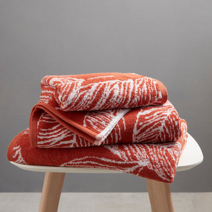 Matteo Towels by Fusion Bathroom in Terracotta