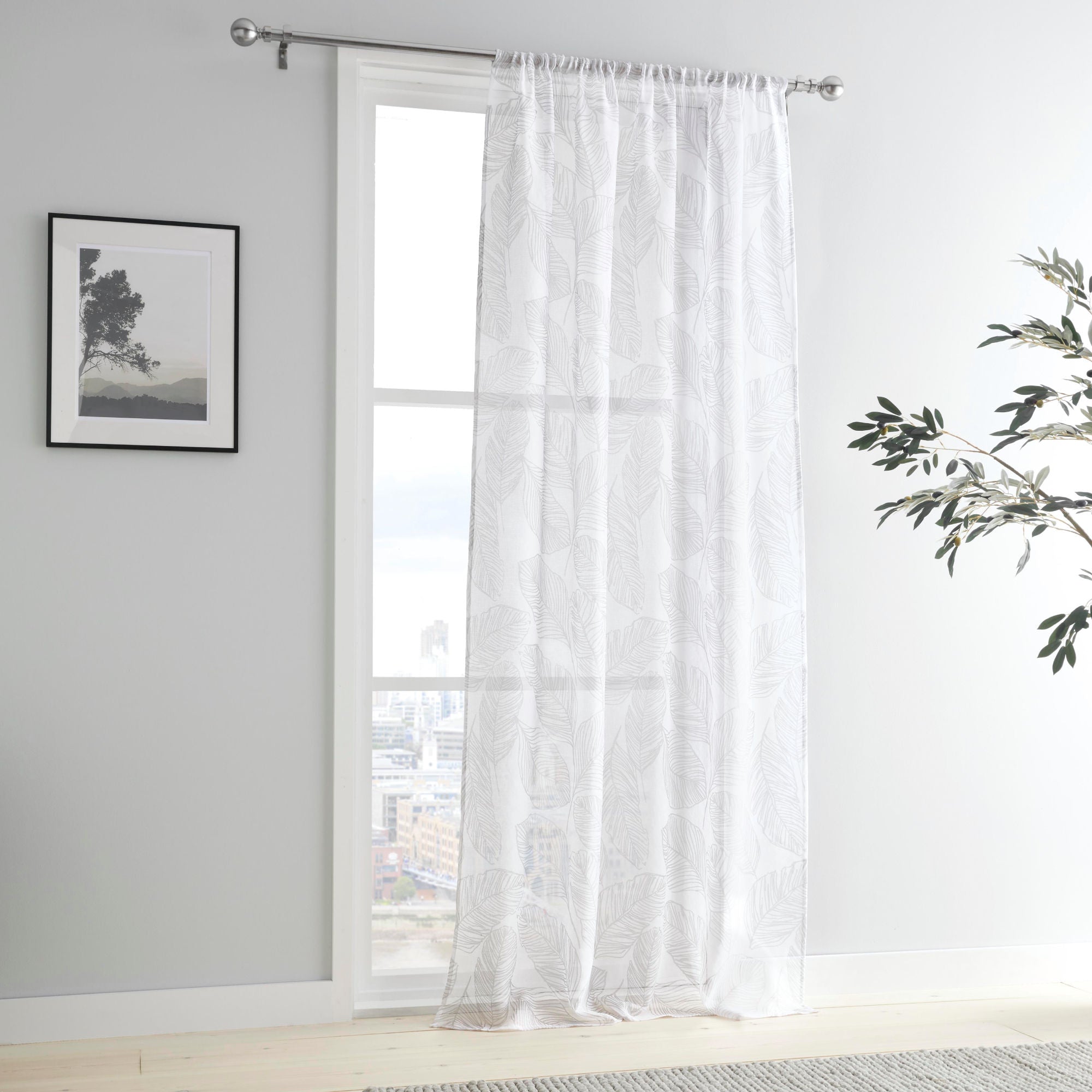 Matteo Voile Panel by Fusion in Grey - Voile Panel - Fusion