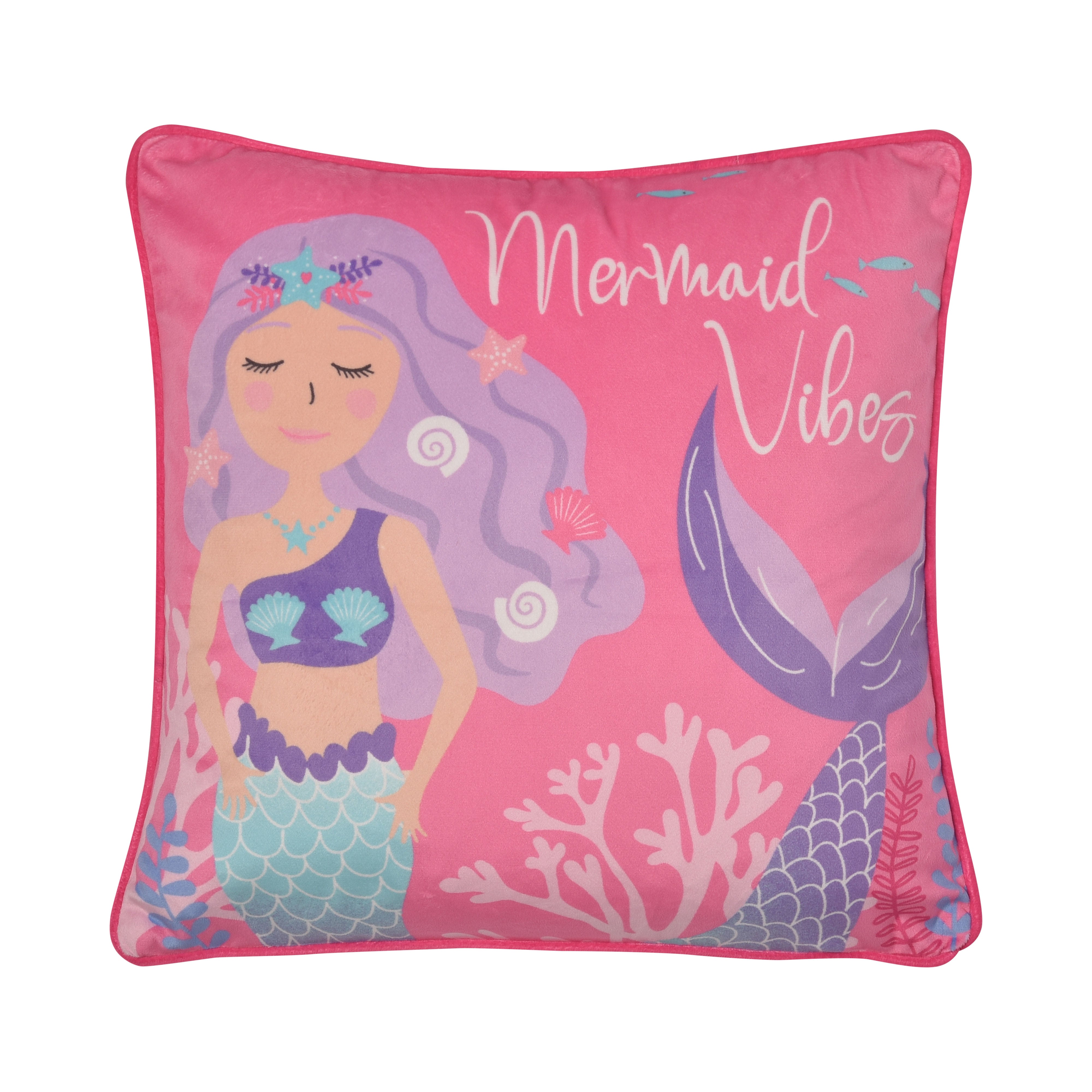 Mermaid Vibes Cushion by Bedlam in Pink 43 x 43cm - Cushion - Bedlam