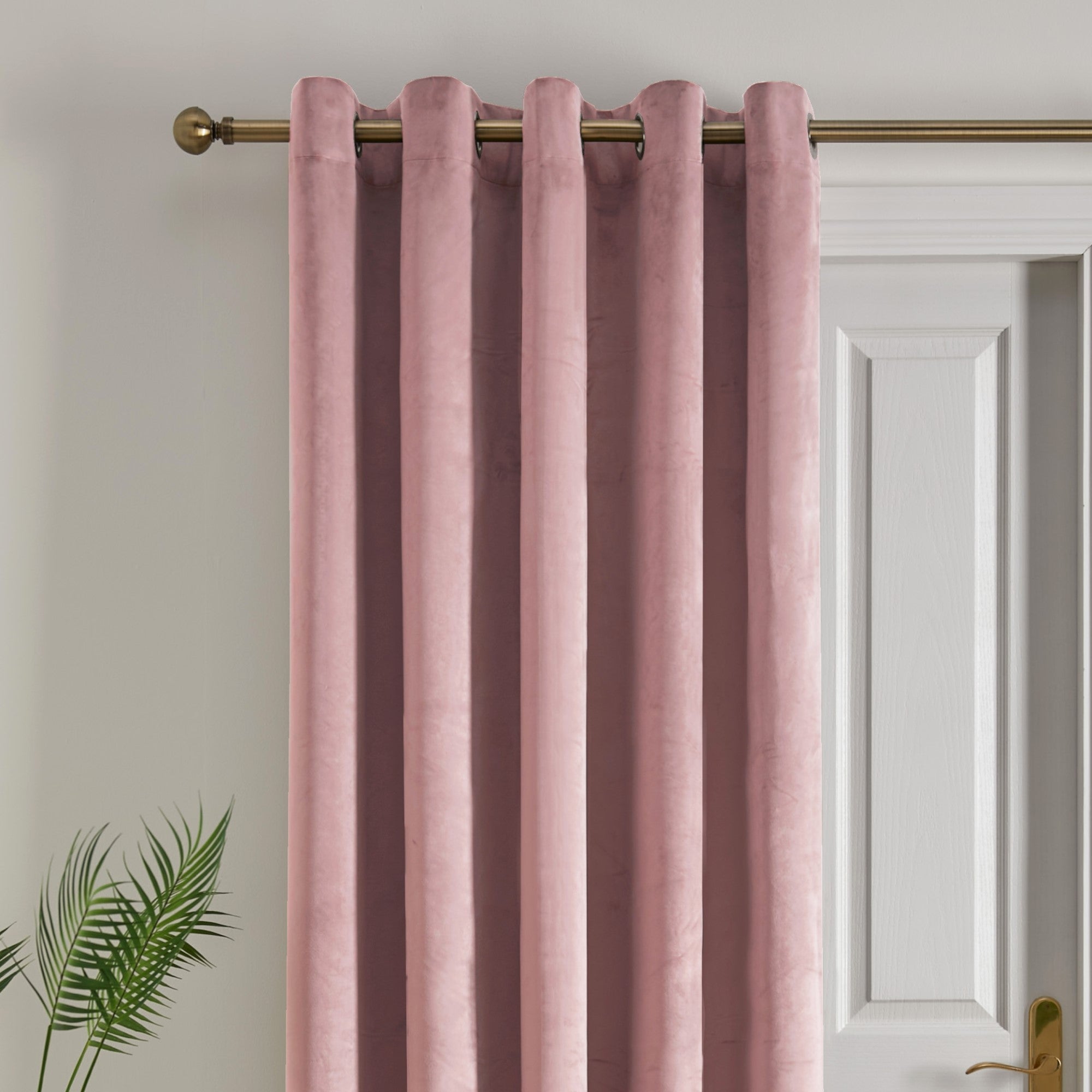 Montrose Eyelet Single Panel Door Curtain by Laurence Llewelyn-Bowen in Blush - Eyelet Single Panel Door Curtain - Laurence Llewelyn-Bowen