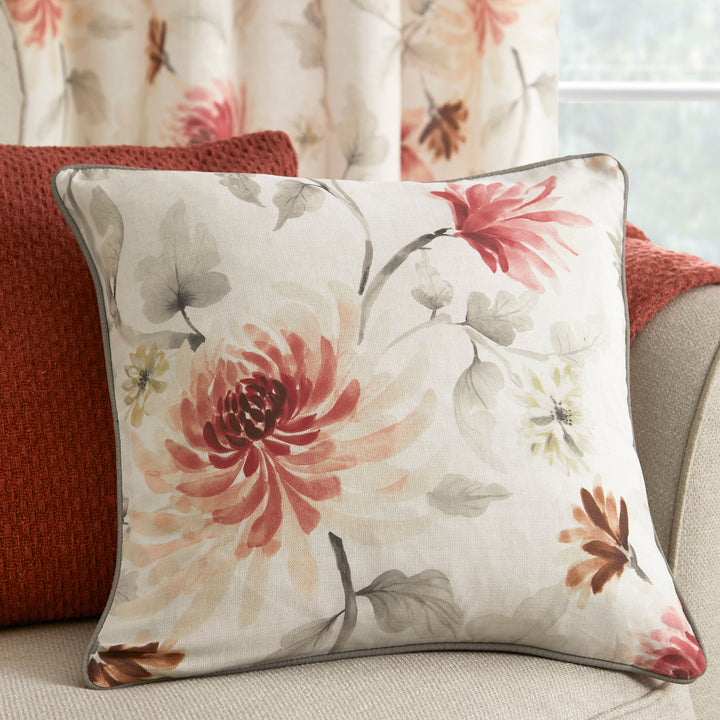 Nadia Cushion by Dreams & Drapes Curtains in Red 43 x 43cm - Cushion - Dreams & Drapes Curtains