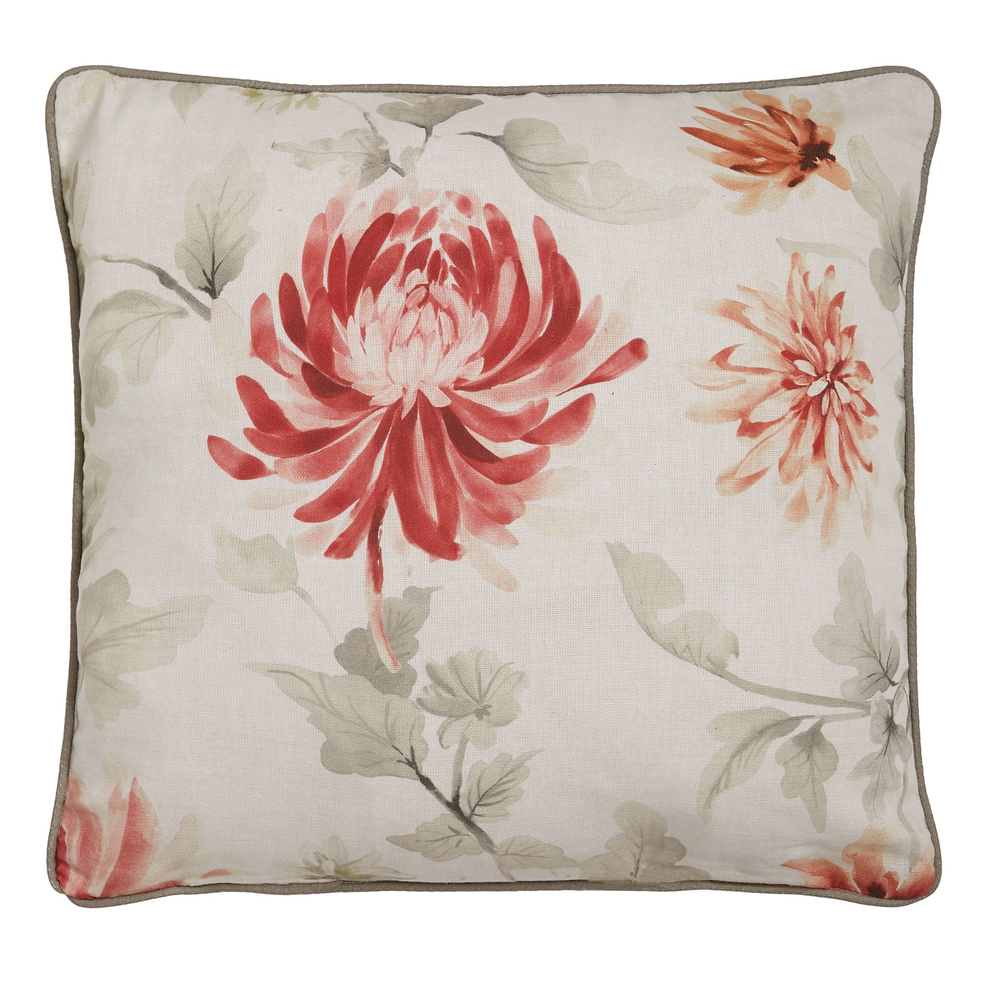 Nadia Cushion by Dreams & Drapes Curtains in Red 43 x 43cm - Cushion - Dreams & Drapes Curtains