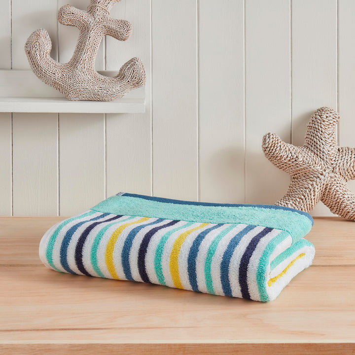 Nautical Stripe Towels by Fusion Bathroom in Multi - Hand Towel - Fusion Bathroom