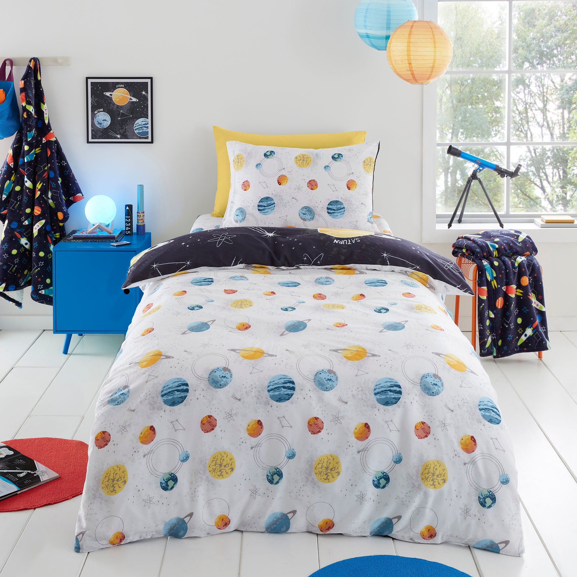 Outer Space Duvet Cover Set by Bedlam in Black - Duvet Cover Set - Bedlam