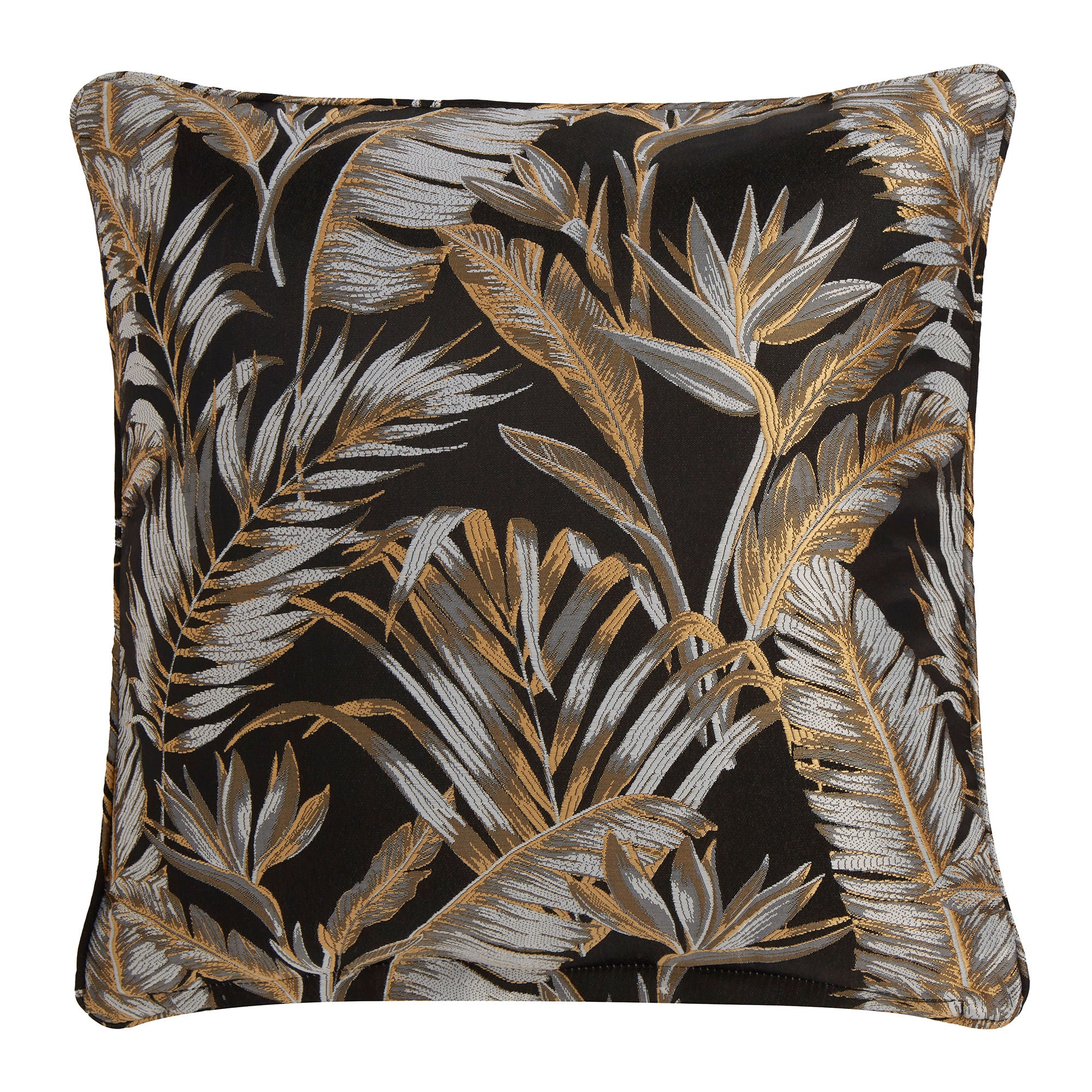 Paradise Palm Cushion by Laurence Llewelyn-Bowen in Black 43 x 43cm - Cushion - Laurence Llewelyn-Bowen