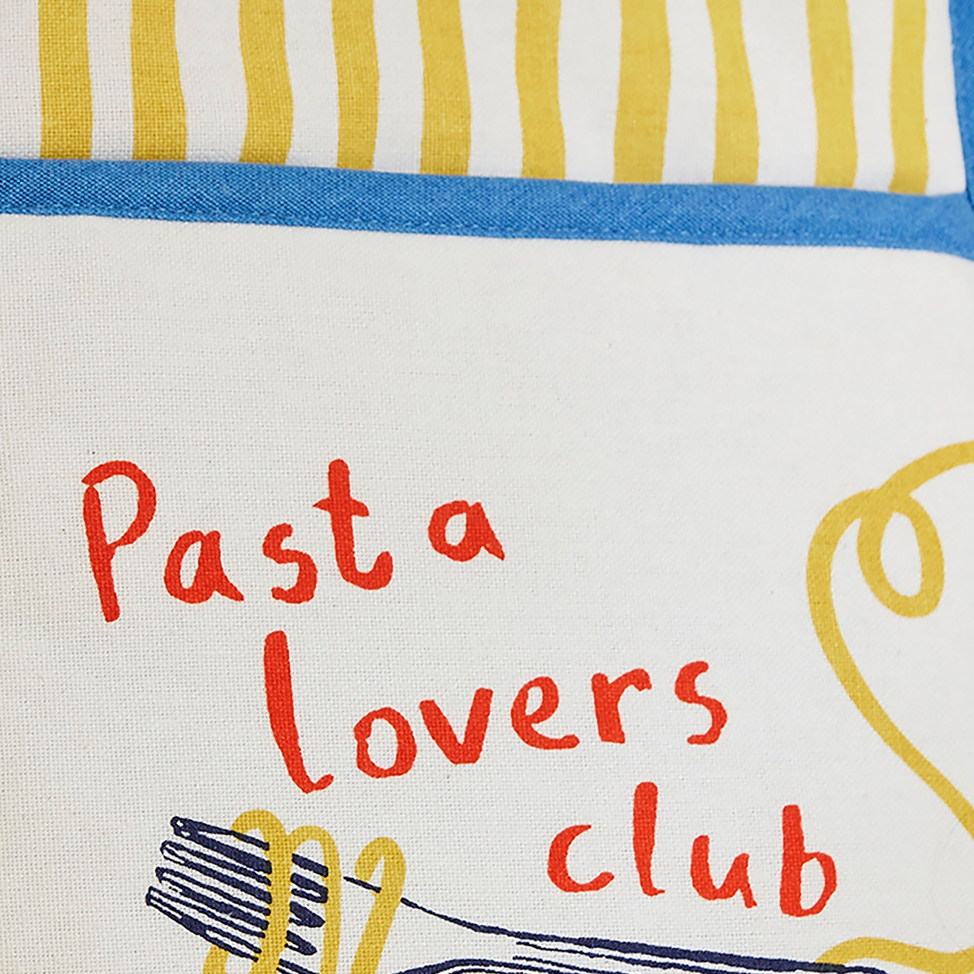 Pasta Lovers Club Pot Mitt in Yellow - Pot Mitt - Ulster Weavers